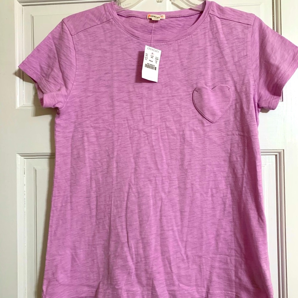 NWT J. Crew Crewcuts Girls Purple TShirt